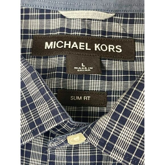 Michael Kors Button-Up Shirt Men's L Multicolor Slim Fit Long Sleeves Collared - Picture 3 of 9